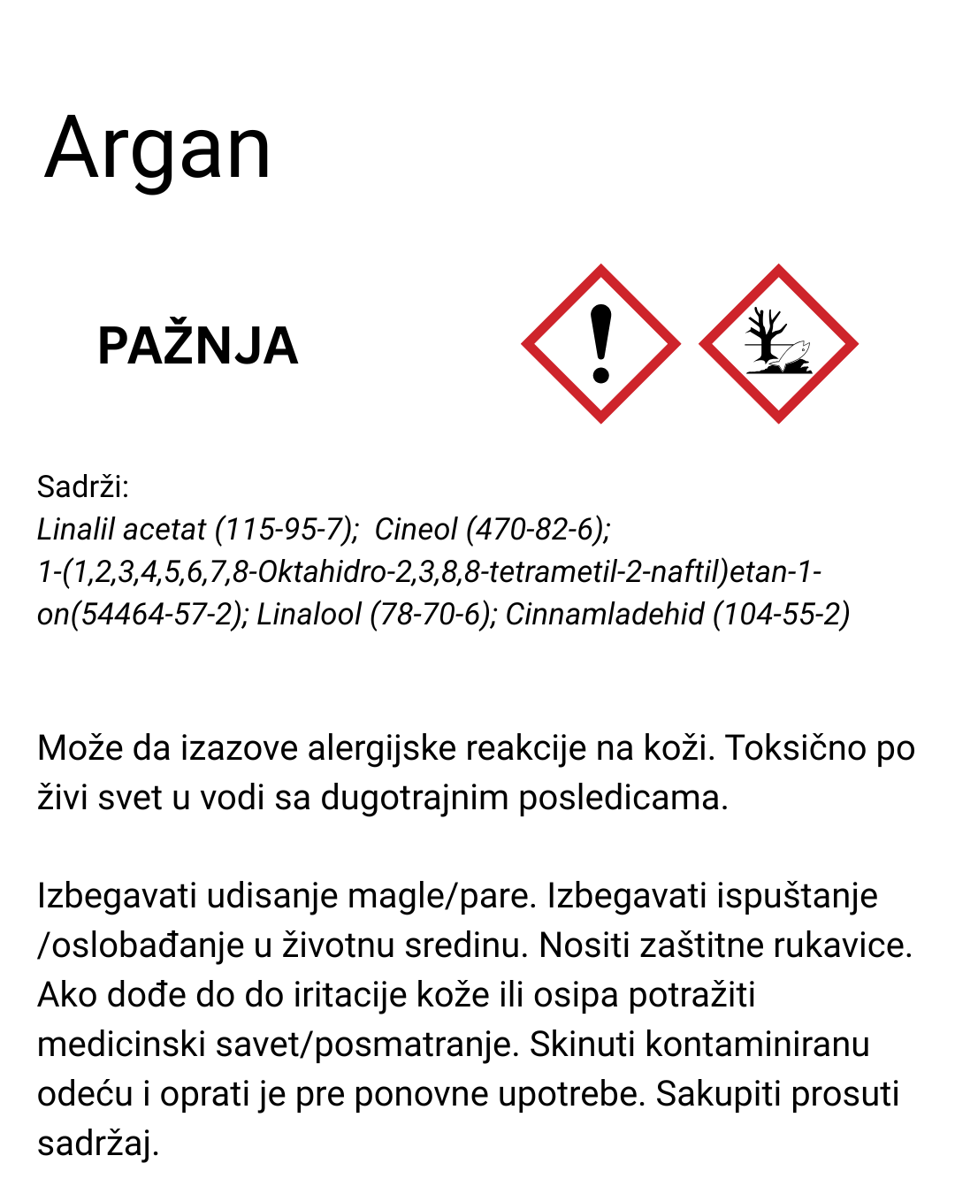 Miris za sveće Argan