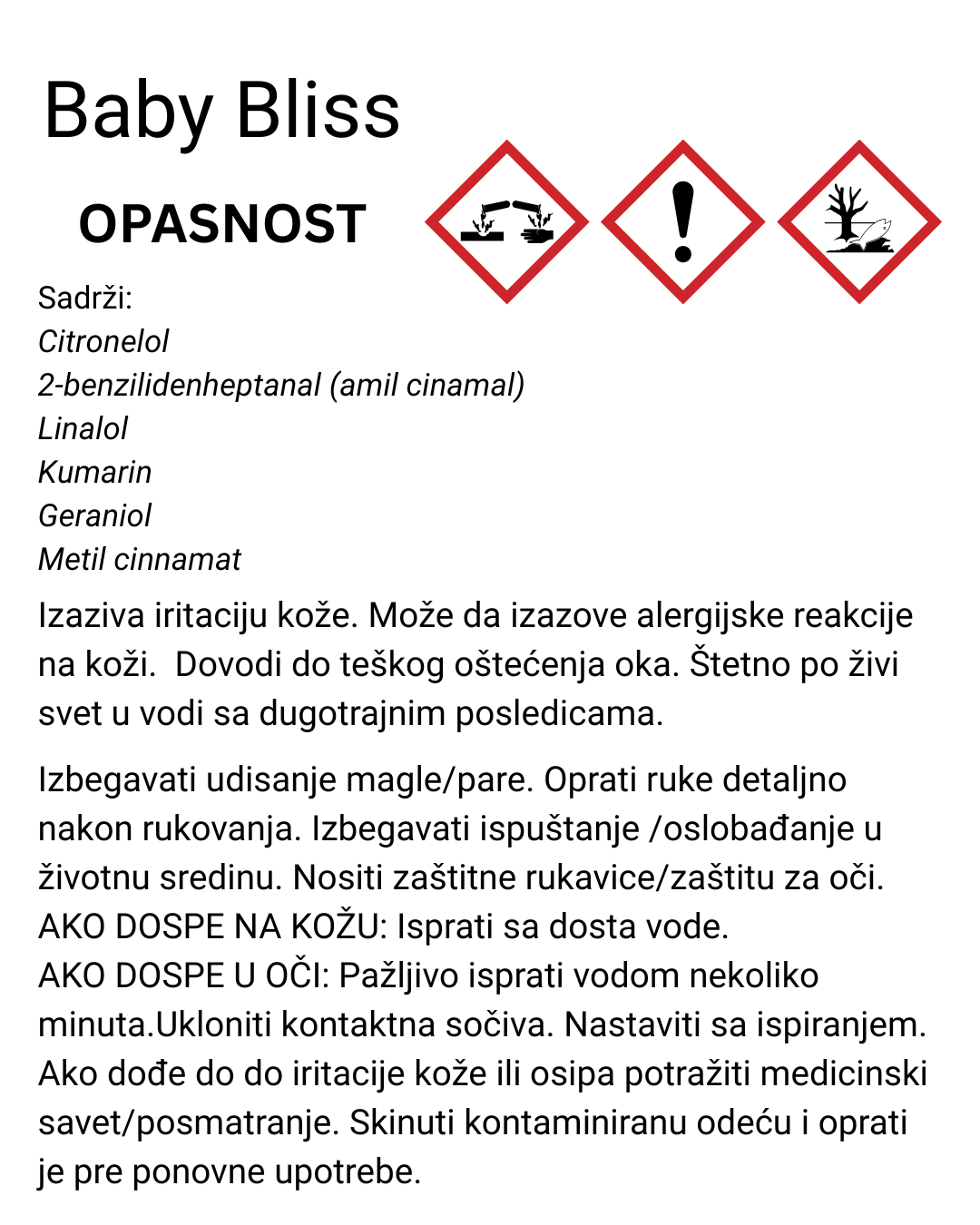 Miris za sveće Baby Bliss