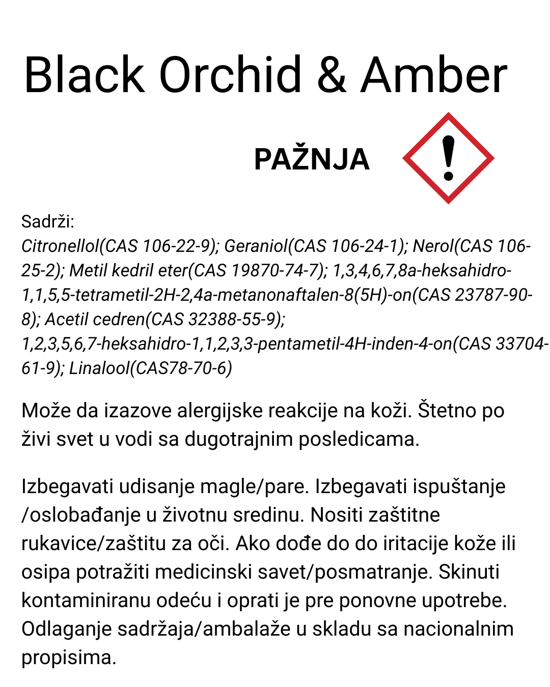 Miris za sveće Black Orchid & Amber V2