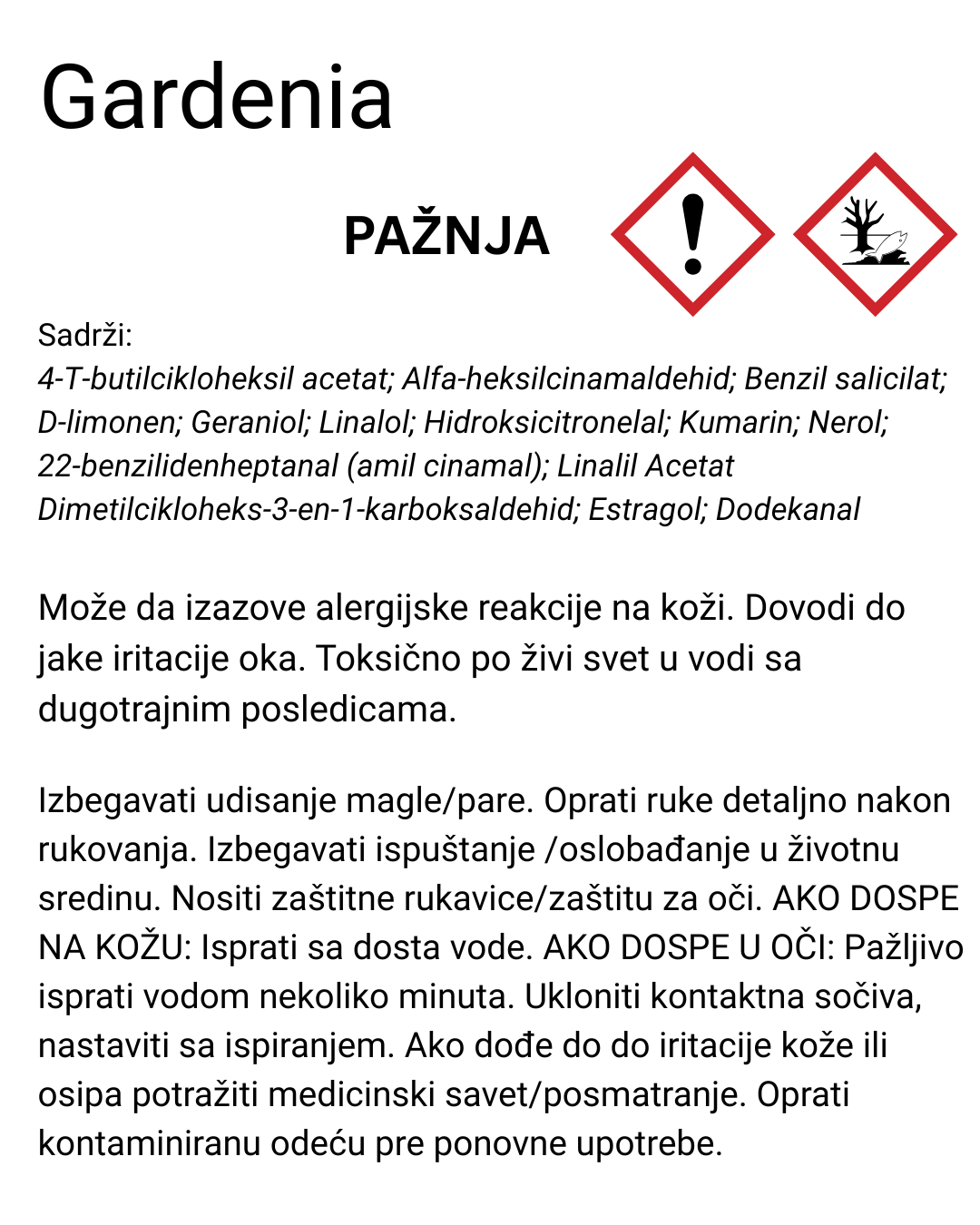 Miris za sveće Gardenia