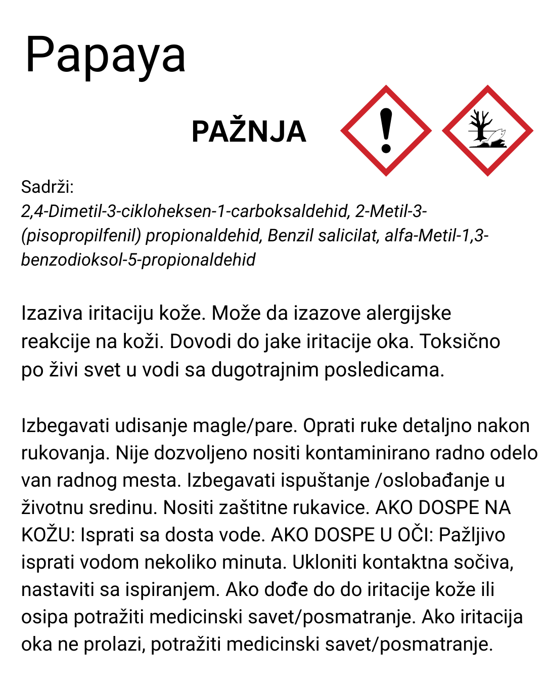 Miris za sveće Papaya V2