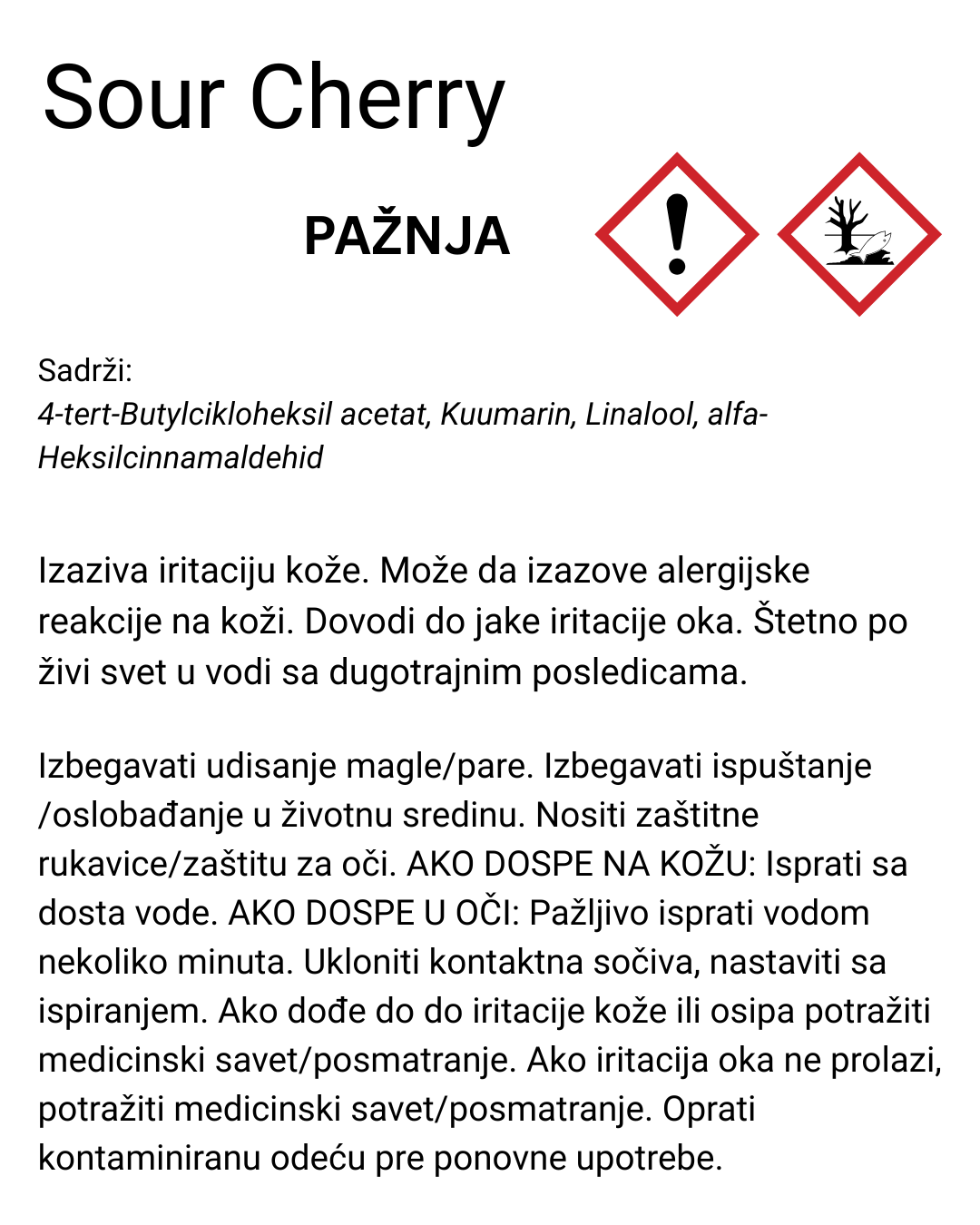 Miris za sveće Sour Cherry