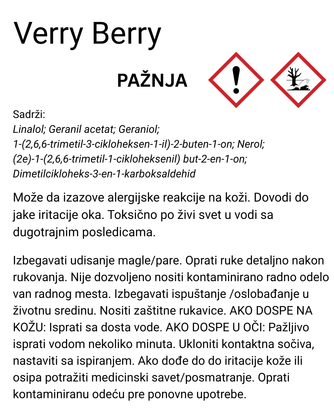 Miris za sveće Very Berry
