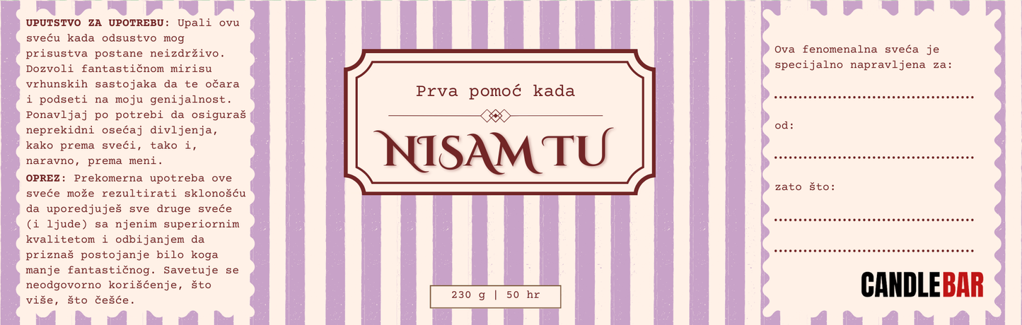 Prva pomoć kada NISAM TU