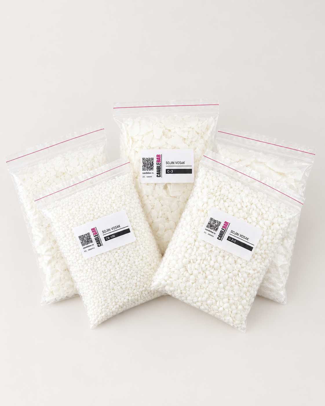 Discovery Set - Sojin vosak za posude 5 x 200g