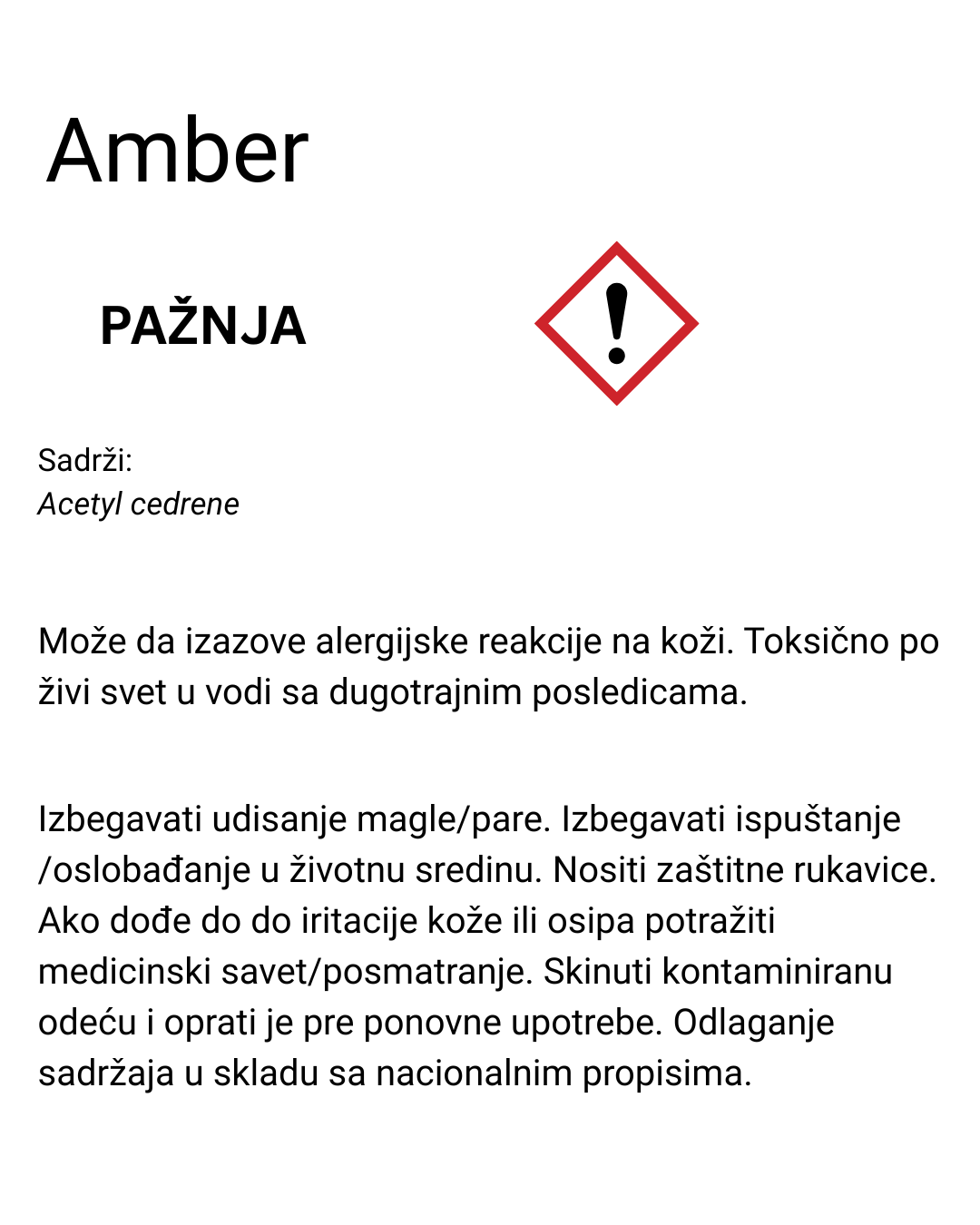 Miris za sveće Amber