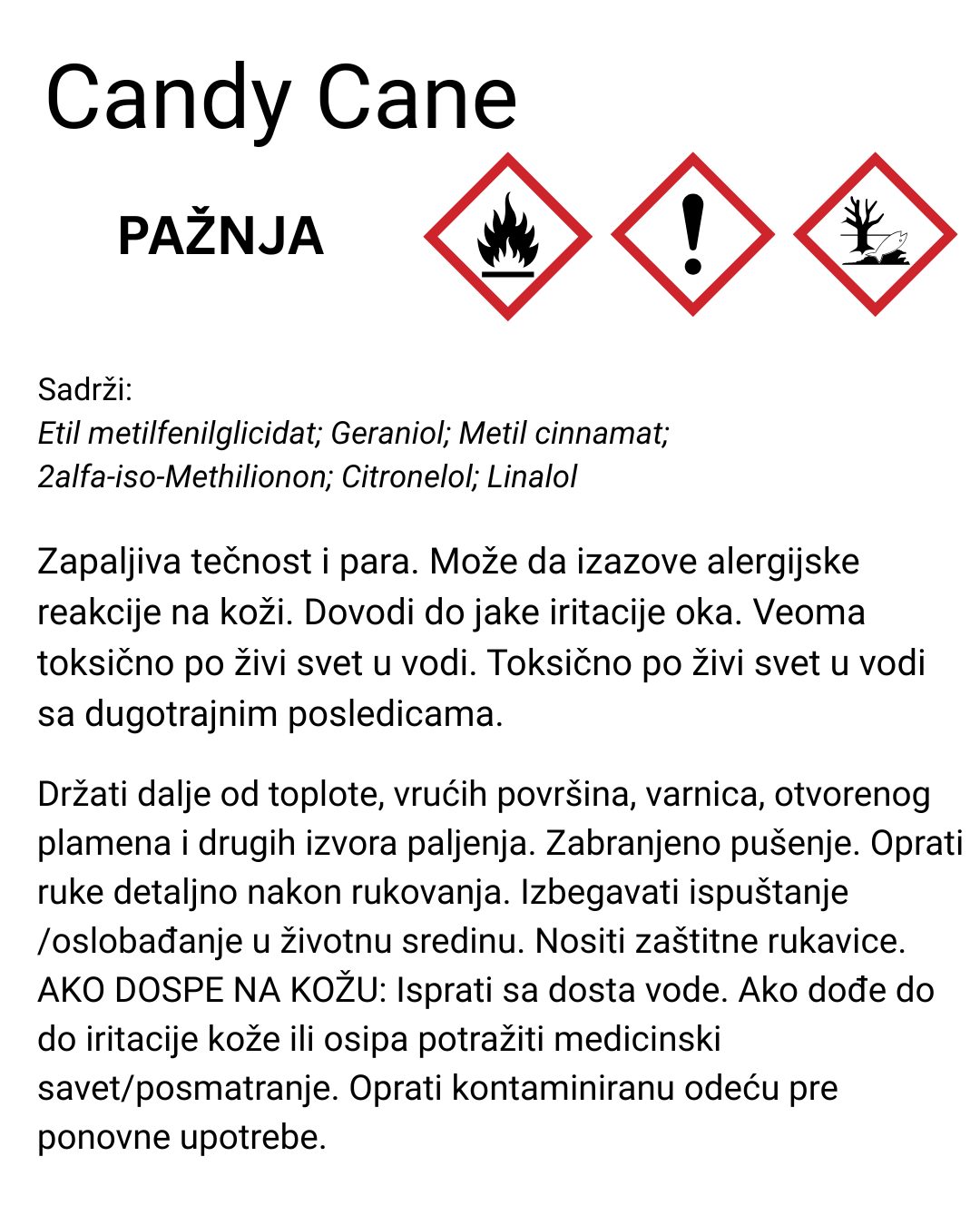 Miris za sveće Candy Cane