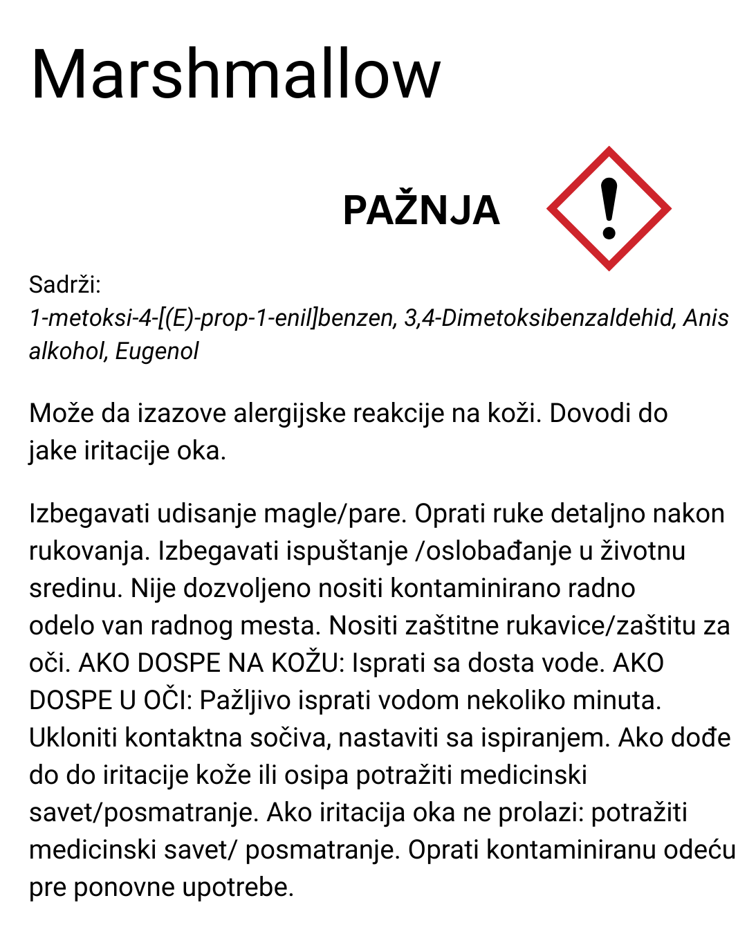 Miris za sveće Marshmallow V2