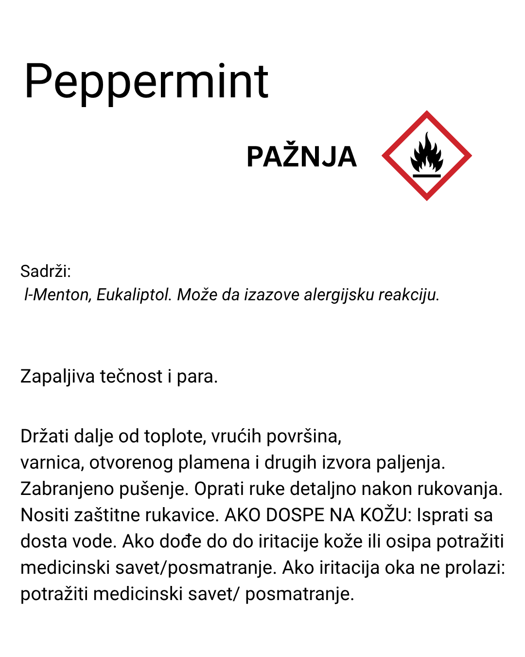 Miris za sveće Peppermint