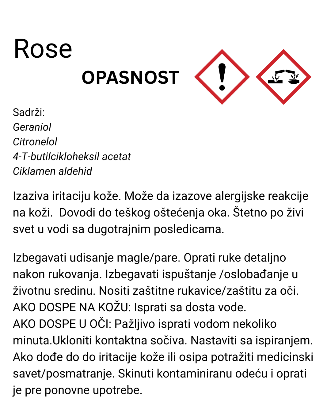 Miris za sveće Rose