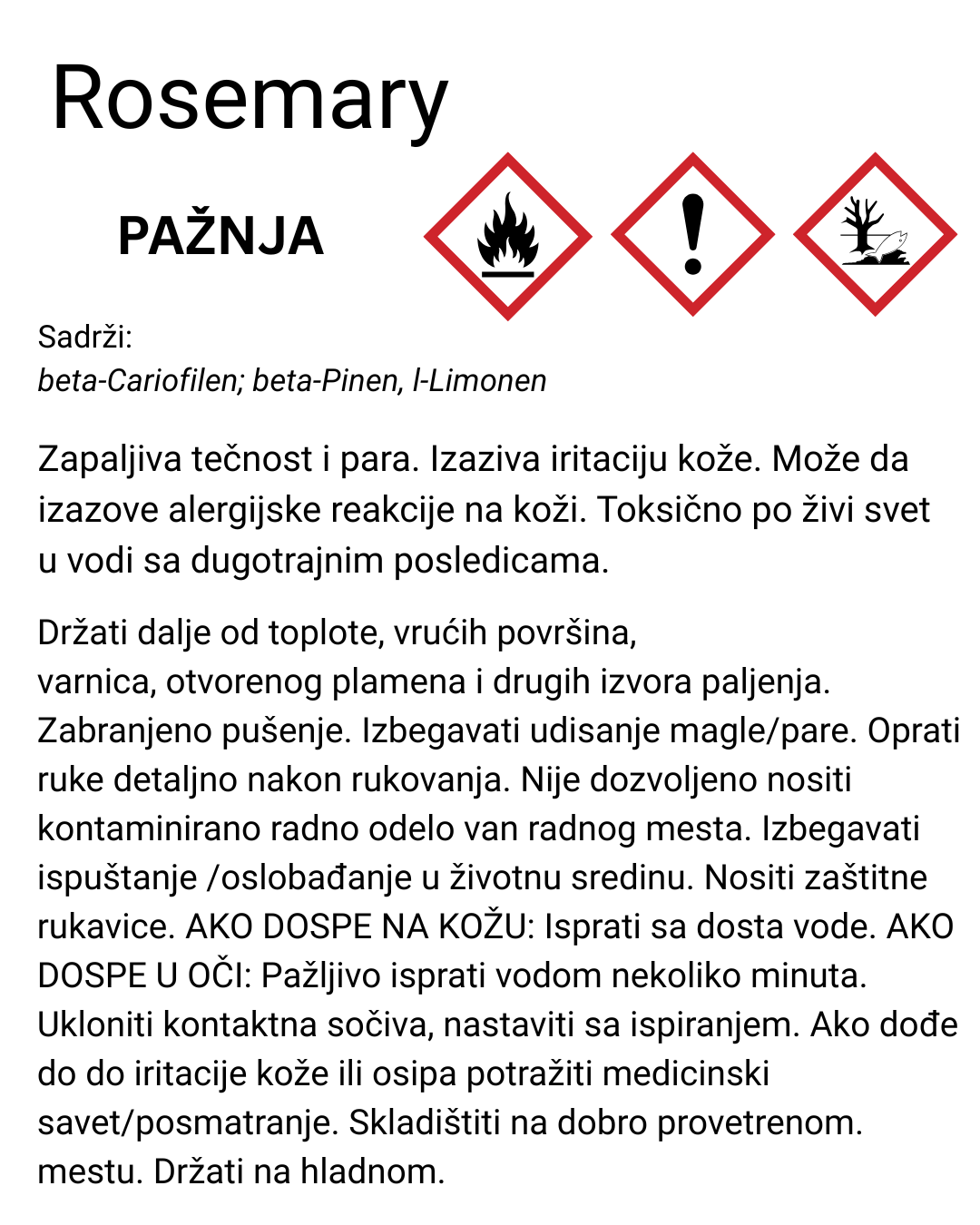 Miris za sveće Rosemary