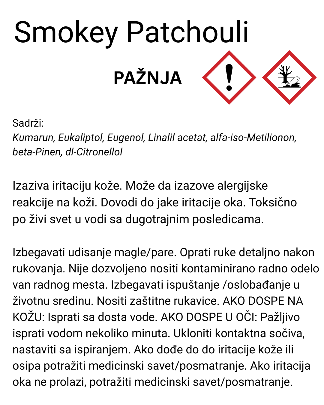 Miris za sveće Smoky Patchouli